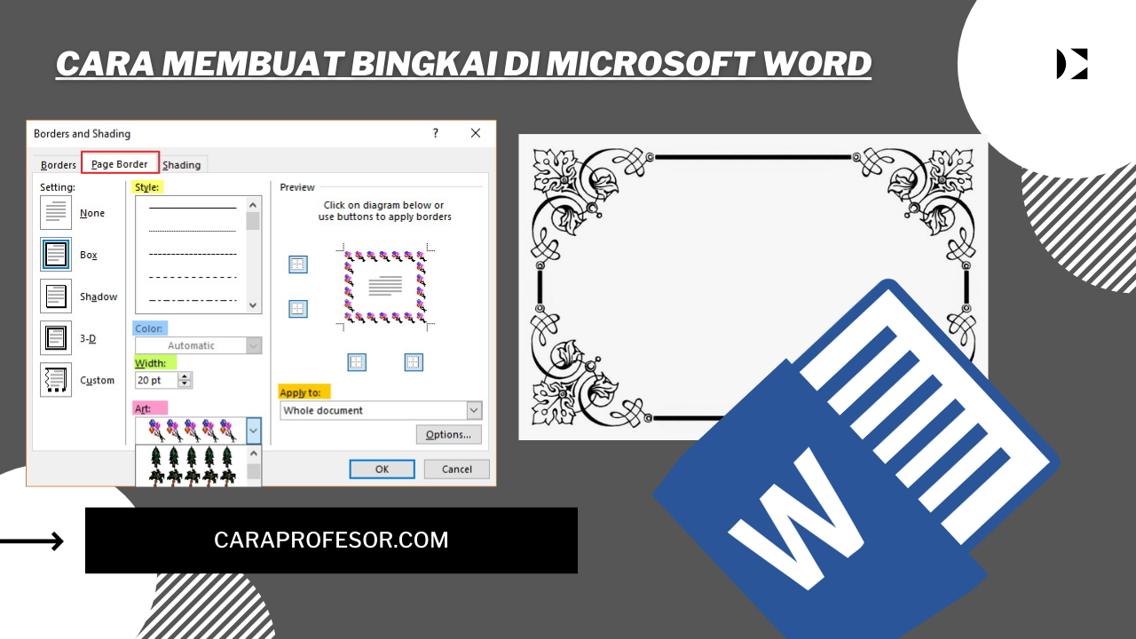 Cara Membuat Bingkai di Microsoft Word