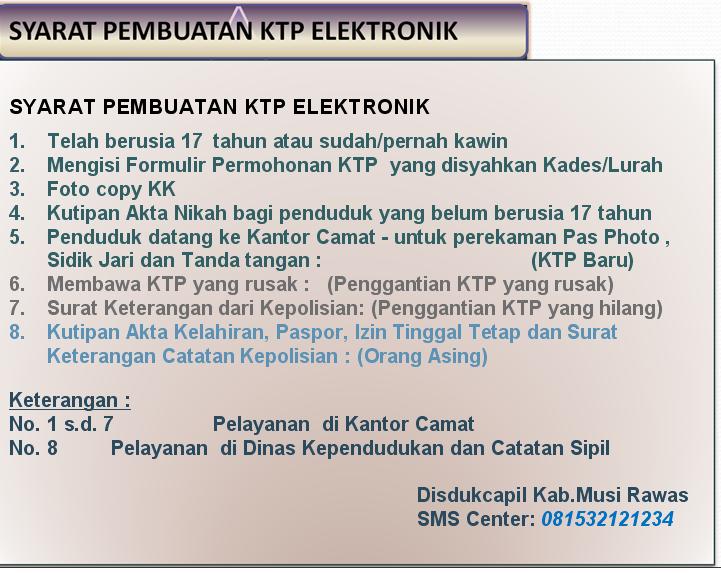 Syarat Pembuatan E-KTP